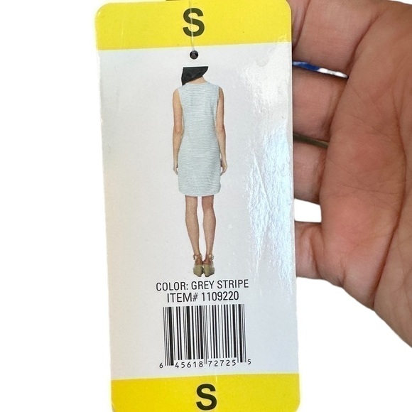 3/$20 bundle 32 degrees cool dress cover up size S gray and white stripe 1109220 - Picture 6 of 7